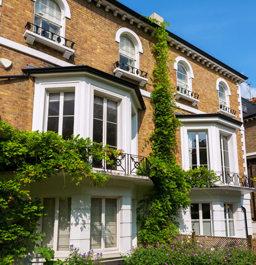 Stylish residential property with lush greenery in West London.